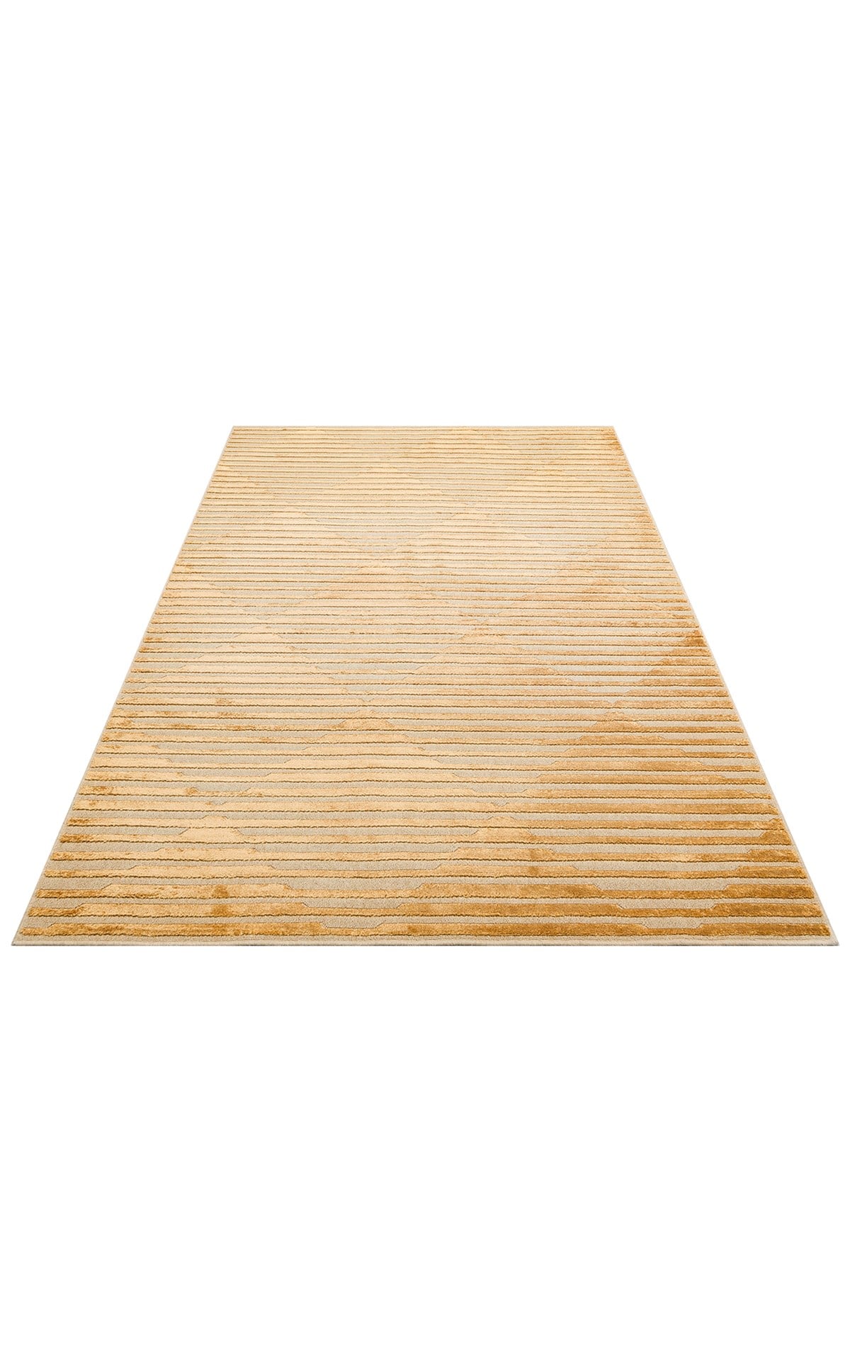 ZENITH DYED ZNT 02 ANTIK GOLD DYED  Yüksek Alçak Dokulu Naturel Yün ve Viskon Modern Dokuma Halı