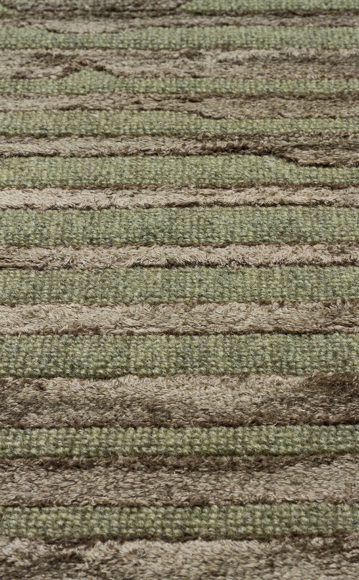ZENITH DYED ZNT 02 GREEN DYED  Yüksek Alçak Dokulu Naturel Yün ve Viskon Modern Dokuma Halı