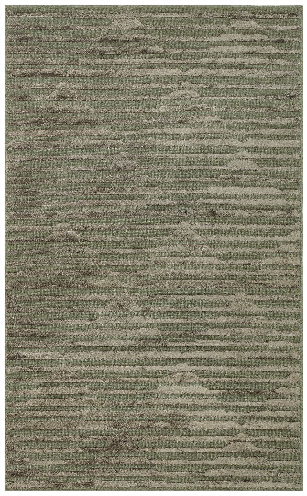 ZENITH DYED ZNT 02 GREEN DYED  Yüksek Alçak Dokulu Naturel Yün ve Viskon Modern Dokuma Halı