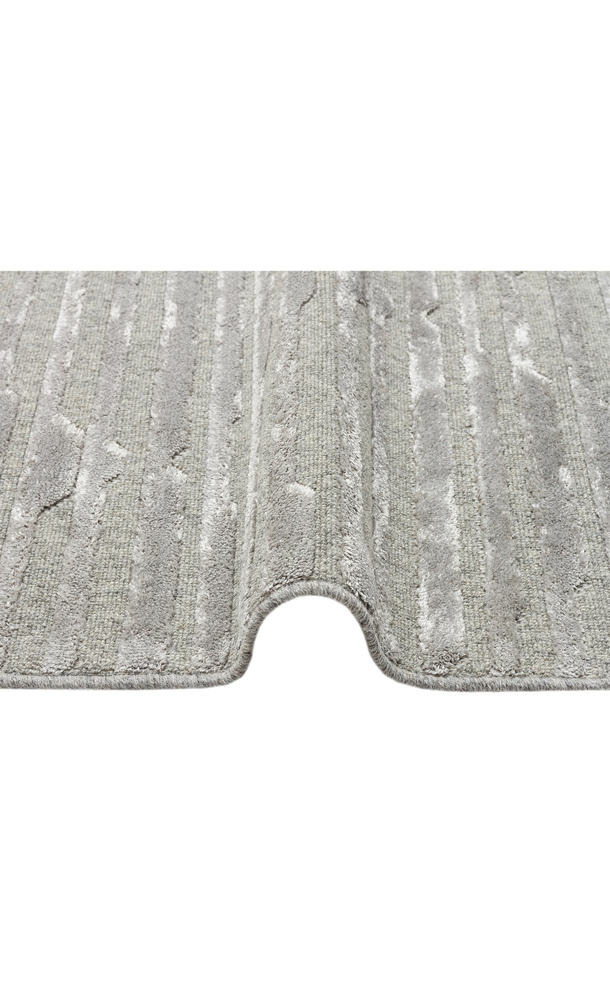 ZENITH ZNT 02 GREY  Yüksek Alçak Dokulu Naturel Yün ve Viskon Modern Dokuma Halı