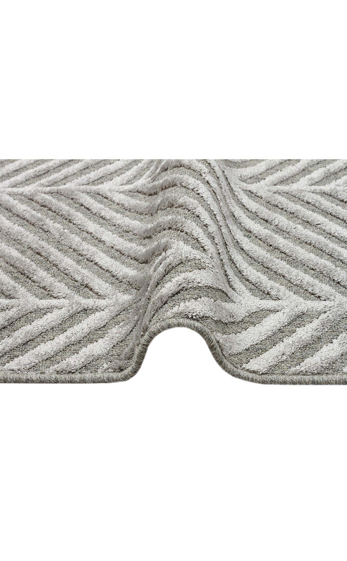 ZENITH ZNT 04 GREY  Yüksek Alçak Dokulu Naturel Yün ve Viskon Modern Dokuma Halı