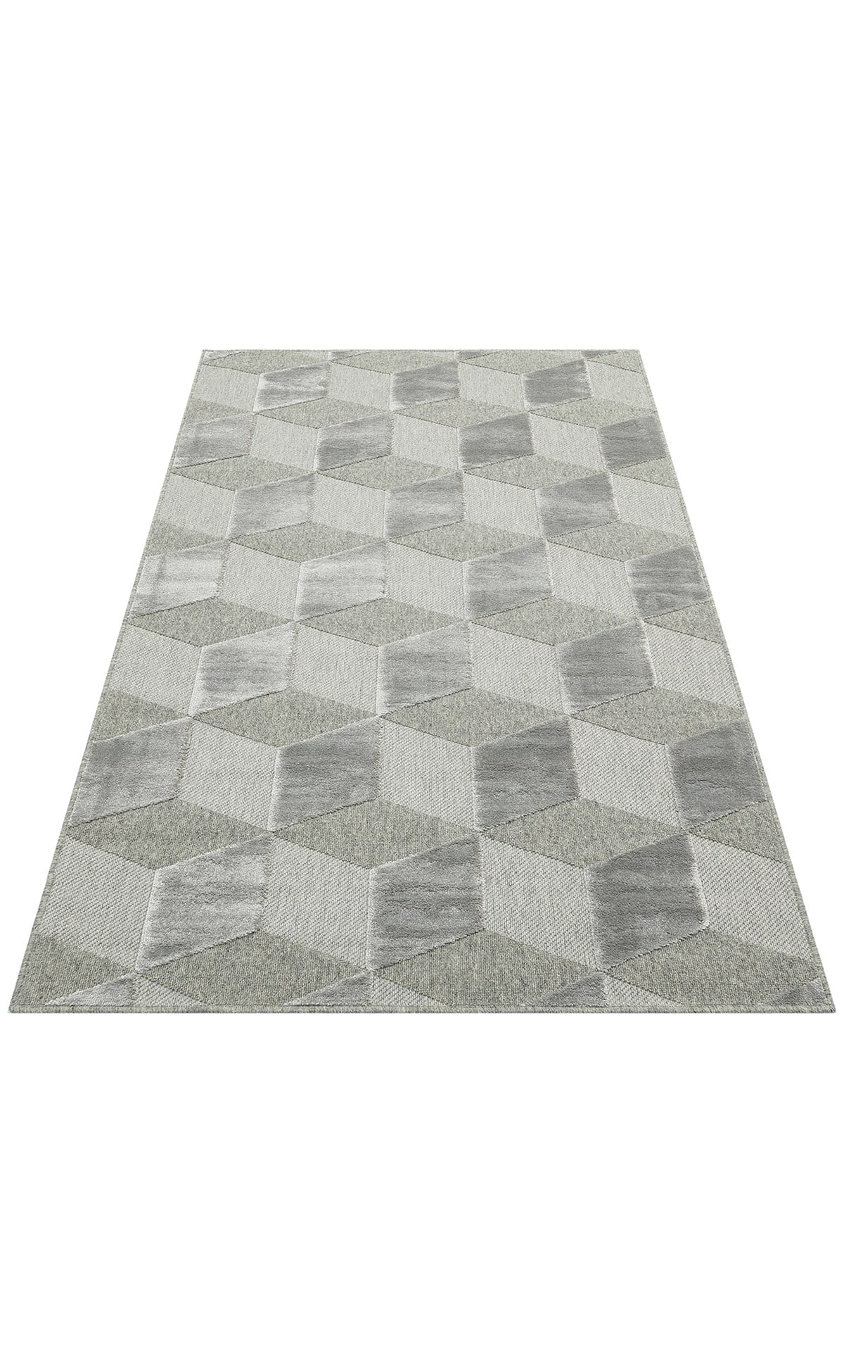 ZENITH ZNT 05 GREY  Yüksek Alçak Dokulu Naturel Yün ve Viskon Modern Dokuma Halı