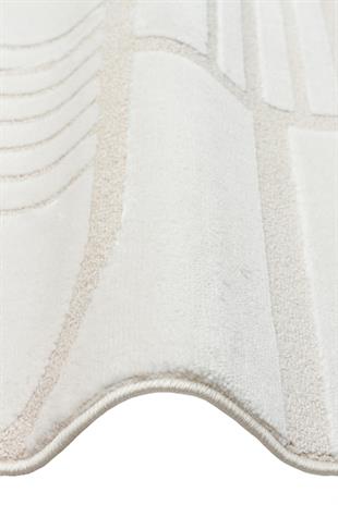 ADEL ADL 02 CREAM  Yüksek Alçak Dokulu Yumuşak Tuşeli Modern Makine Halısı