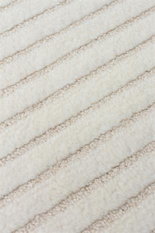 ADEL ADL 03 CREAM  Yüksek Alçak Dokulu Yumuşak Tuşeli Modern Makine Halısı
