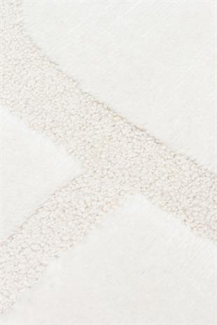 ADEL ADL 04 CREAM  Yüksek Alçak Dokulu Yumuşak Tuşeli Modern Makine Halısı
