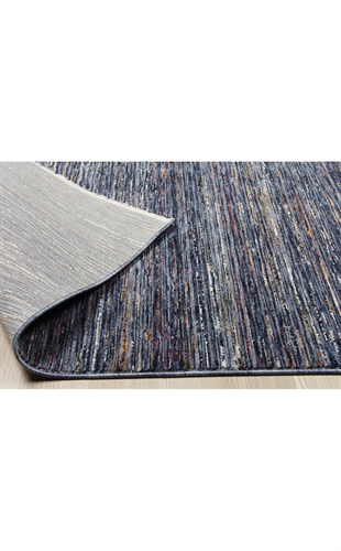 ALTAY ALT PLAIN NAVY  Etnik Desenli Yumuşak Dokulu İnce Makine Halısı