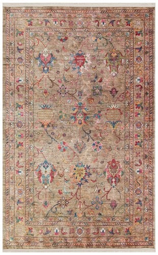 ANTIQUE ATK 08 BEIGE  Kolay kullanımlı Kaymaz Karabağ ve Antik Desenlere Sahip Yıkanabilir Makine Halısı