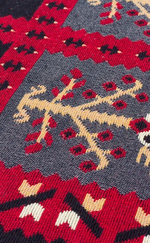 ARYA AR 28 RED  Yıkanabilir Çift Taraflı Modern Desenli Dokuma Kilim