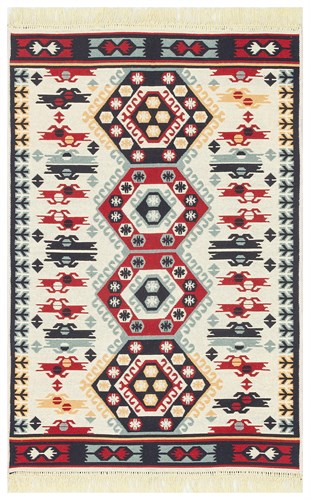 ARYA AR 30 RED  Yıkanabilir Çift Taraflı Modern Desenli Dokuma Kilim