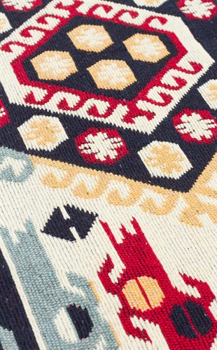 ARYA AR 30 RED  Yıkanabilir Çift Taraflı Modern Desenli Dokuma Kilim