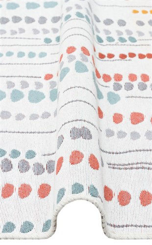 ARYA AR 34 MULTY  Yıkanabilir Çift Taraflı Modern Desenli Dokuma Kilim