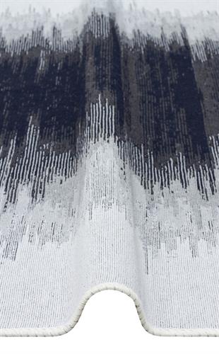 ARYA AR 40 BLACK WHITE  Yıkanabilir Çift Taraflı Modern Desenli Dokuma Kilim
