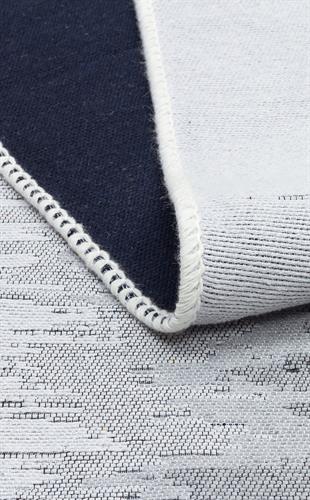 ARYA AR 40 BLACK WHITE  Yıkanabilir Çift Taraflı Modern Desenli Dokuma Kilim