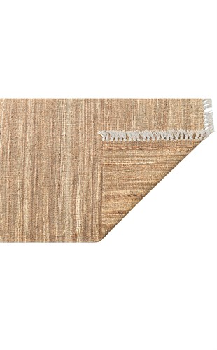 ASOS AS 01 NATURAL  Jüt Hasır Görünümlü Hav Toz Vermez Çift Taraflı Yıkanabilir Kilim