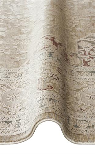 BABIL BBL 02 BEIGE  Yumuşak Dokulu Vintage Esintilere Sahip Over-dyed Sık Dokuma Salon Halısı