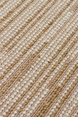 BALI JUTE BLJ 02 JUTE WHITE  Jüt Dokulu Hav Toz Vermeyen Modern Halı