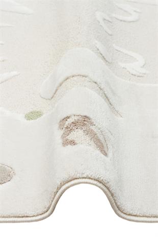 BAMBINO BMB 01 CREAM MULTY  Pastel Renkli Hav ve Toz Vermeyen Çocuk Halısı