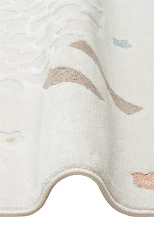 BAMBINO BMB 02 CREAM MULTY  Pastel Renkli Hav ve Toz Vermeyen Çocuk Halısı
