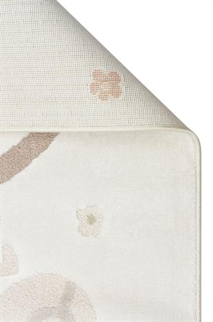 BAMBINO BMB 02 CREAM MULTY  Pastel Renkli Hav ve Toz Vermeyen Çocuk Halısı