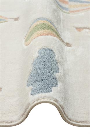 BAMBINO BMB 05 CREAM MULTY  Pastel Renkli Hav ve Toz Vermeyen Çocuk Halısı