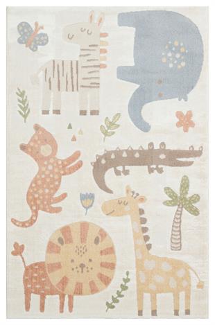 BAMBINO BMB 06 CREAM MULTY  Pastel Renkli Hav ve Toz Vermeyen Çocuk Halısı