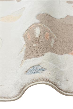 BAMBINO BMB 07 CREAM MULTY Q   Pastel Renkli Hav ve Toz Vermeyen Çocuk Halısı