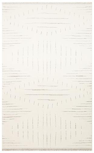 BOHEME BHM 02 WHITE BLACK  Kolay Kullanımlı Yumuşak Dokulu Modern İskandinav Halı