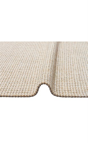 BROOKLYN BRK 01 CREAM SILVER Q  Hasır Görünümlü Kaymaz Renkli Dokuma Modern Kilim