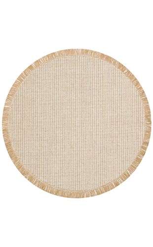 BROOKLYN BRK 01 CREAM SILVER Q  Hasır Görünümlü Kaymaz Renkli Dokuma Modern Kilim