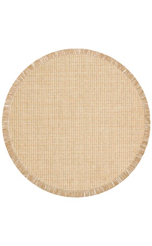 BROOKLYN BRK 01 NATURAL BEIGE Q  Hasır Görünümlü Kaymaz Renkli Dokuma Modern Kilim