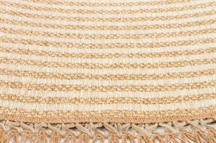 BROOKLYN BRK 07 IVORY  Hasır Görünümlü Kaymaz Renkli Dokuma Modern Kilim