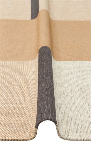 BROOKLYN BRK 14 NATURAL GREY  Hasır Görünümlü Kaymaz Renkli Dokuma Modern Kilim