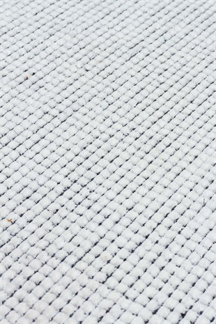 CAPRI CPR 01 WHITE  Hav Toz Vermez Kaymaz Kolay Kullanımlı Yıkanabilir Düz Renk Kilim