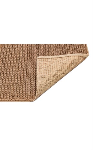 CHOTI CHOTI BROWN-4  El Dokuma Naturel Jüt Hasır Halı