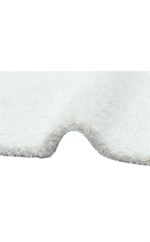 COMFORT 1006 WHITE  Kolay Kullanımlı Hav Toz Vermez Yumuşak Dokulu Modern Pofuduk Shaggy Halı