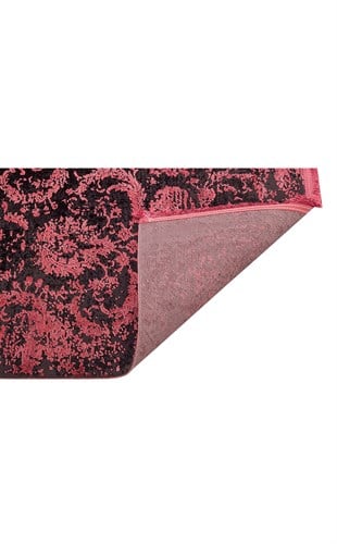 CORDOBA NEW DB 02 ANTRASIT BURGUNDY NW  Parlak Yüksek Alçak Dokulu Modern Makine Halısı