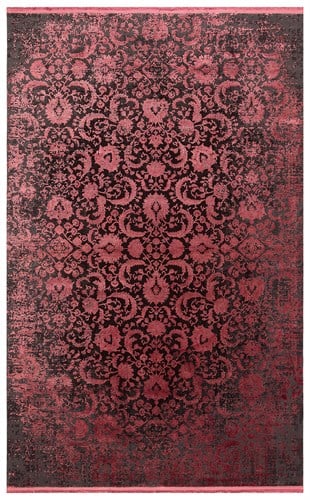CORDOBA NEW DB 02 ANTRASIT BURGUNDY NW  Parlak Yüksek Alçak Dokulu Modern Makine Halısı