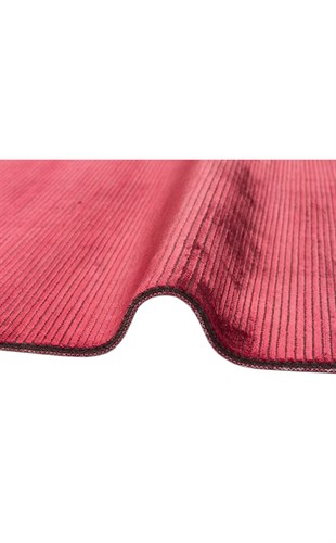 CORDOBA NEW DB PLAIN BURGUNDY NW  Parlak Yüksek Alçak Dokulu Modern Makine Halısı