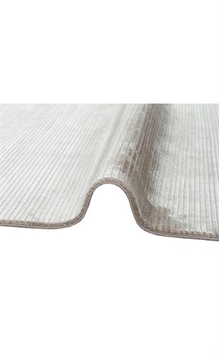CORDOBA NEW DB PLAIN ECRU NW  Parlak Yüksek Alçak Dokulu Modern Makine Halısı