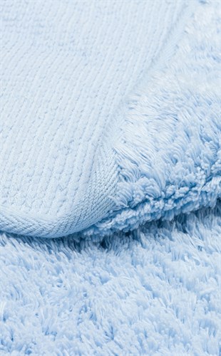 COTTON BOON CBN PLAIN BLUE Q  Yıkanabilir Kaymaz Tabanlı Naturel Pamuk Bebek Halısı