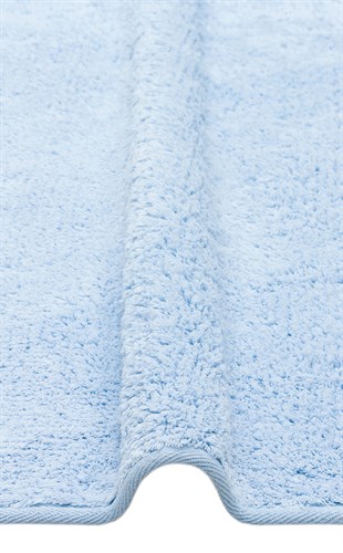 COTTON BOON CBN PLAIN BLUE Q  Yıkanabilir Kaymaz Tabanlı Naturel Pamuk Bebek Halısı