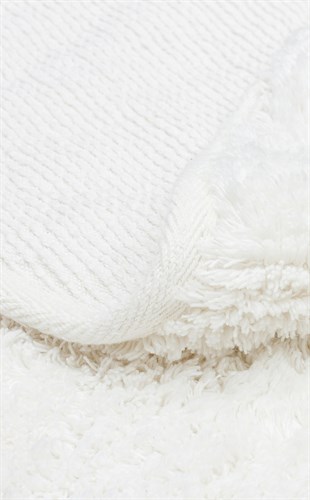 COTTON BOON CBN PLAIN WHITE Q  Yıkanabilir Kaymaz Tabanlı Naturel Pamuk Bebek Halısı