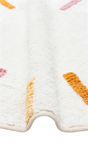 COTTON BOON XW CBN 03 MULTY XW Q  Yıkanabilir Kaymaz Tabanlı Naturel Pamuk Bebek Halısı