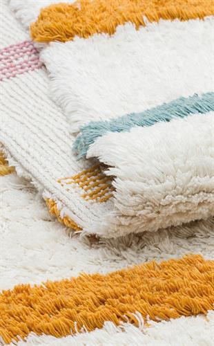 COTTON BOON XW CBN 03 MULTY XW  Yıkanabilir Kaymaz Tabanlı Naturel Pamuk Bebek Halısı