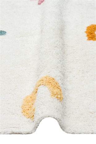 COTTON BOON XW CBN 05 MULTY XW  Yıkanabilir Kaymaz Tabanlı Naturel Pamuk Bebek Halısı