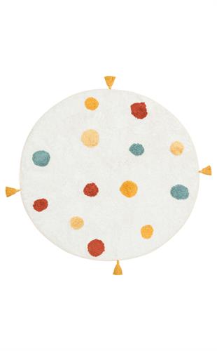 COTTON BOON XW CBN 06 MULTY XW Q  Yıkanabilir Kaymaz Tabanlı Naturel Pamuk Bebek Halısı