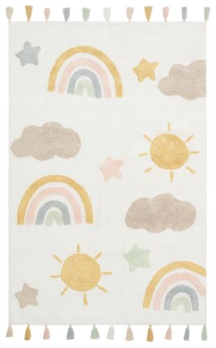 COTTON BOON XXW CBN 10 MULTY XXW  Yıkanabilir Kaymaz Tabanlı Naturel Pamuk Bebek Halısı