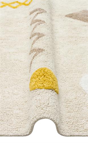 COTTON BOON XXW CBN 12 MULTY XXW  Yıkanabilir Kaymaz Tabanlı Naturel Pamuk Bebek Halısı