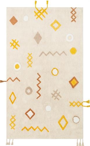 COTTON BOON XXW CBN 12 MULTY XXW  Yıkanabilir Kaymaz Tabanlı Naturel Pamuk Bebek Halısı