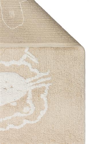 COTTON BOON XXW CBN 16 BEIGE XXW  Yıkanabilir Kaymaz Tabanlı Naturel Pamuk Bebek Halısı